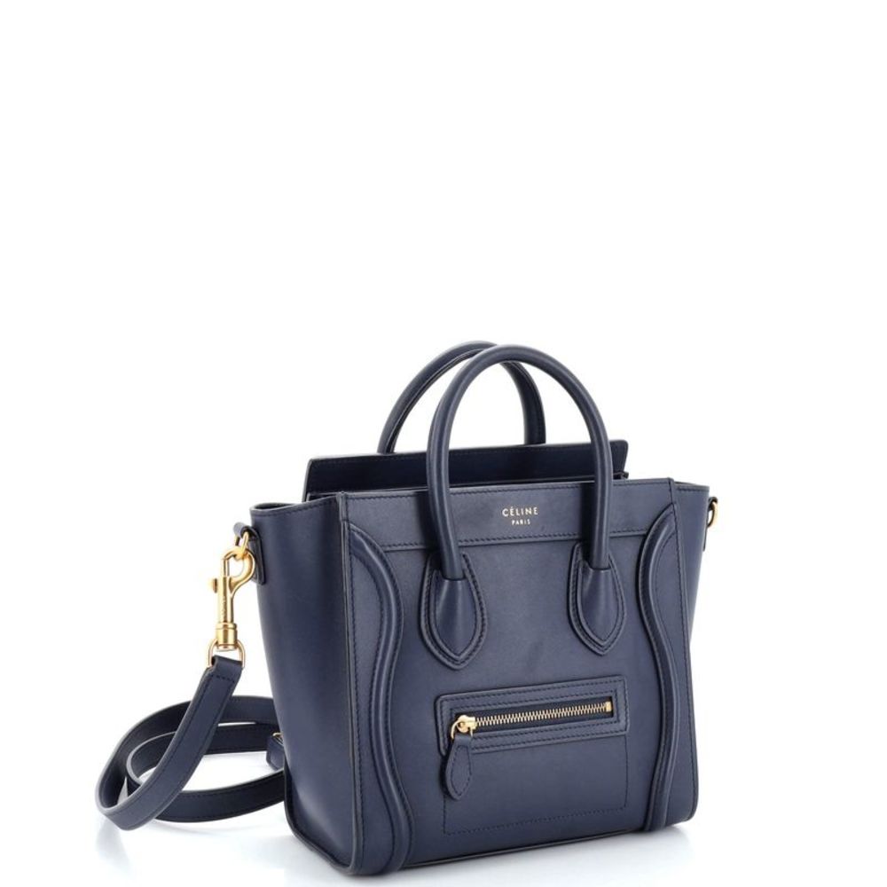 Celine Luggage Bag Smooth Leather Nano Blue - Picture 2 of 9